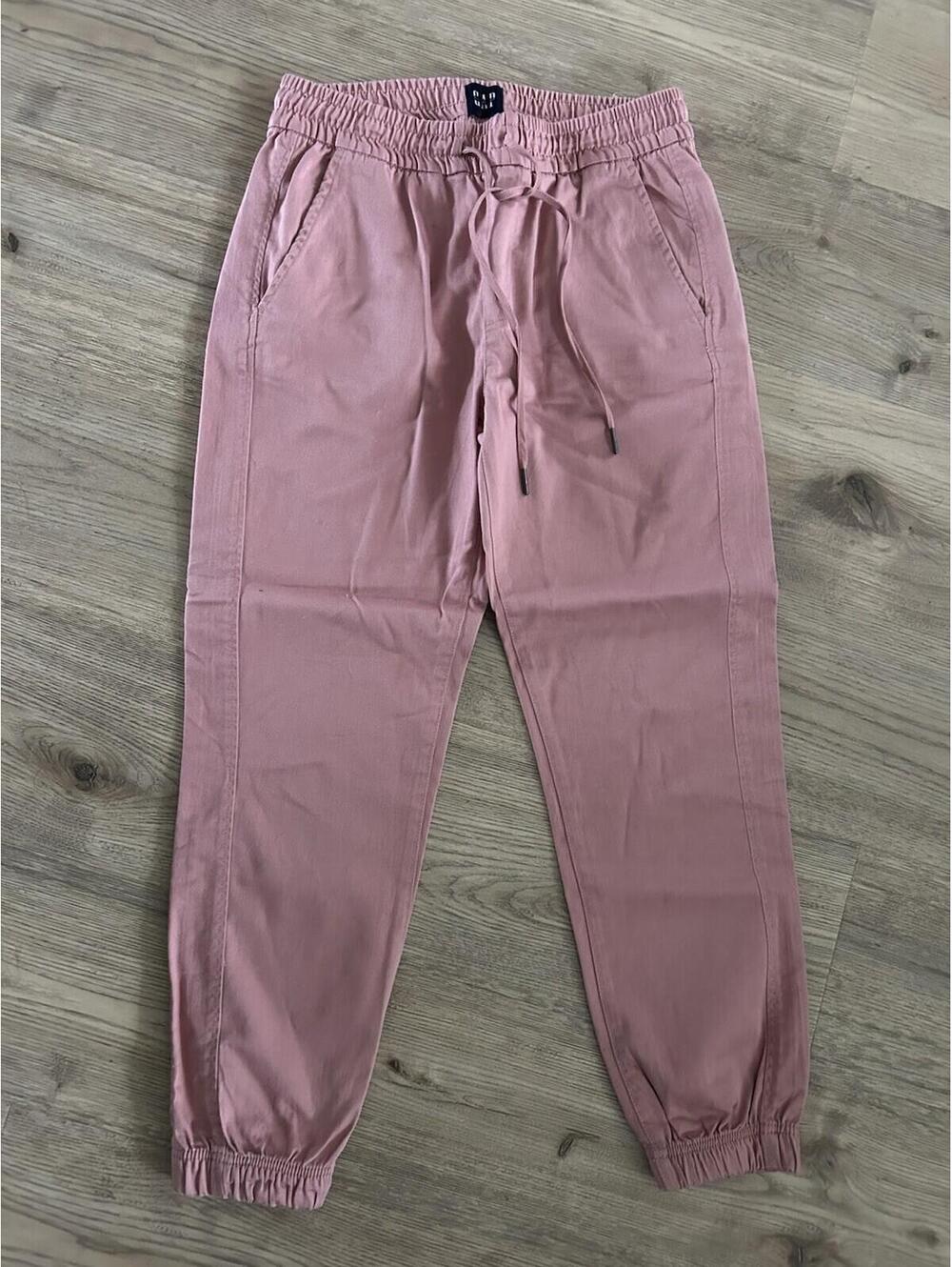 Gap Pink Drawstring Mid Rise Cotton Blend Joggers Women's Size S